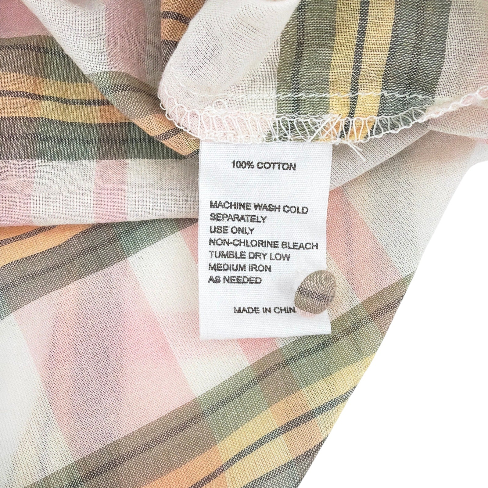 BIRDS of PARADIS by TROVATA Bailey Blouse in Pomelo Plaid M Birds of Paradis by Trovata