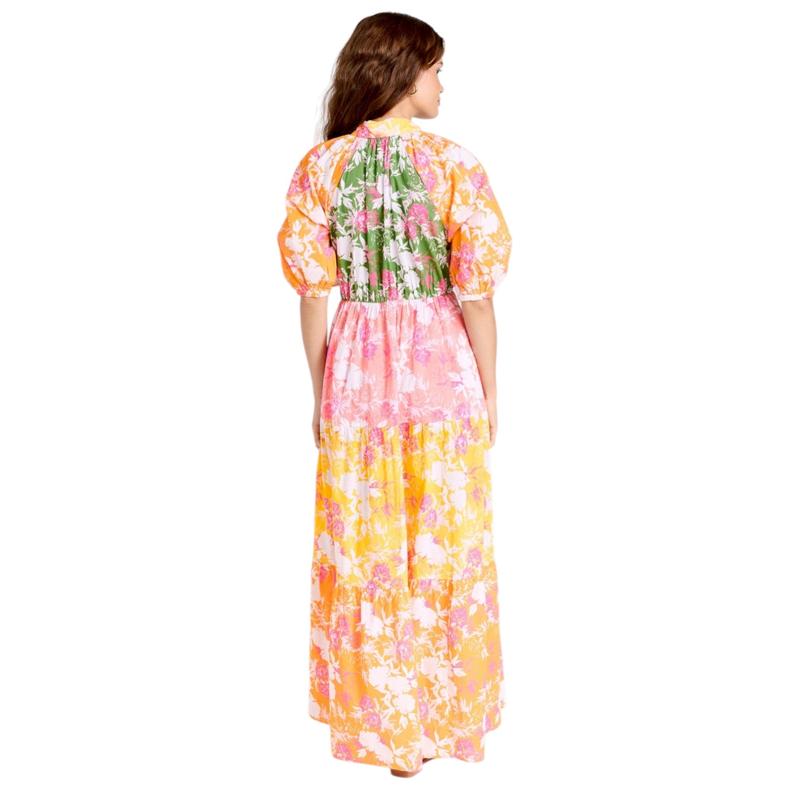 PLAYA LUCILA Prmul 1272 Dress in Orange & Pink Multi XS Playa Lucila