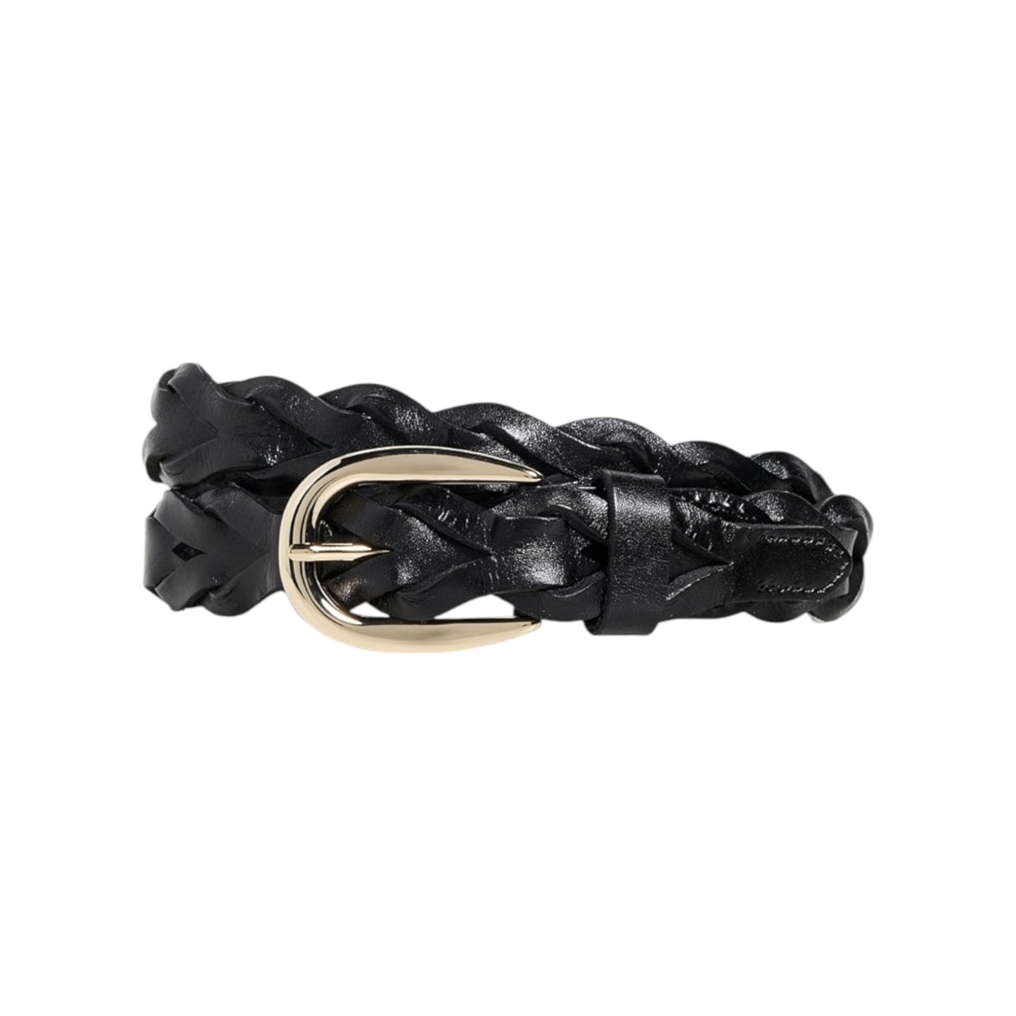 MADEWELL Braided Belt in True Black XXS-S
