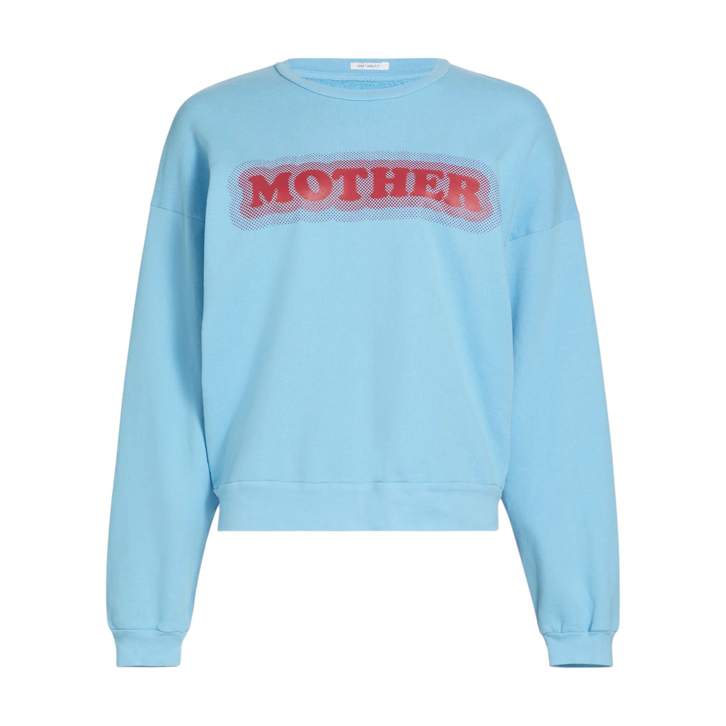 MOTHER The Drop Square Logo Cotton Sweatshirt in Mother High Density XS