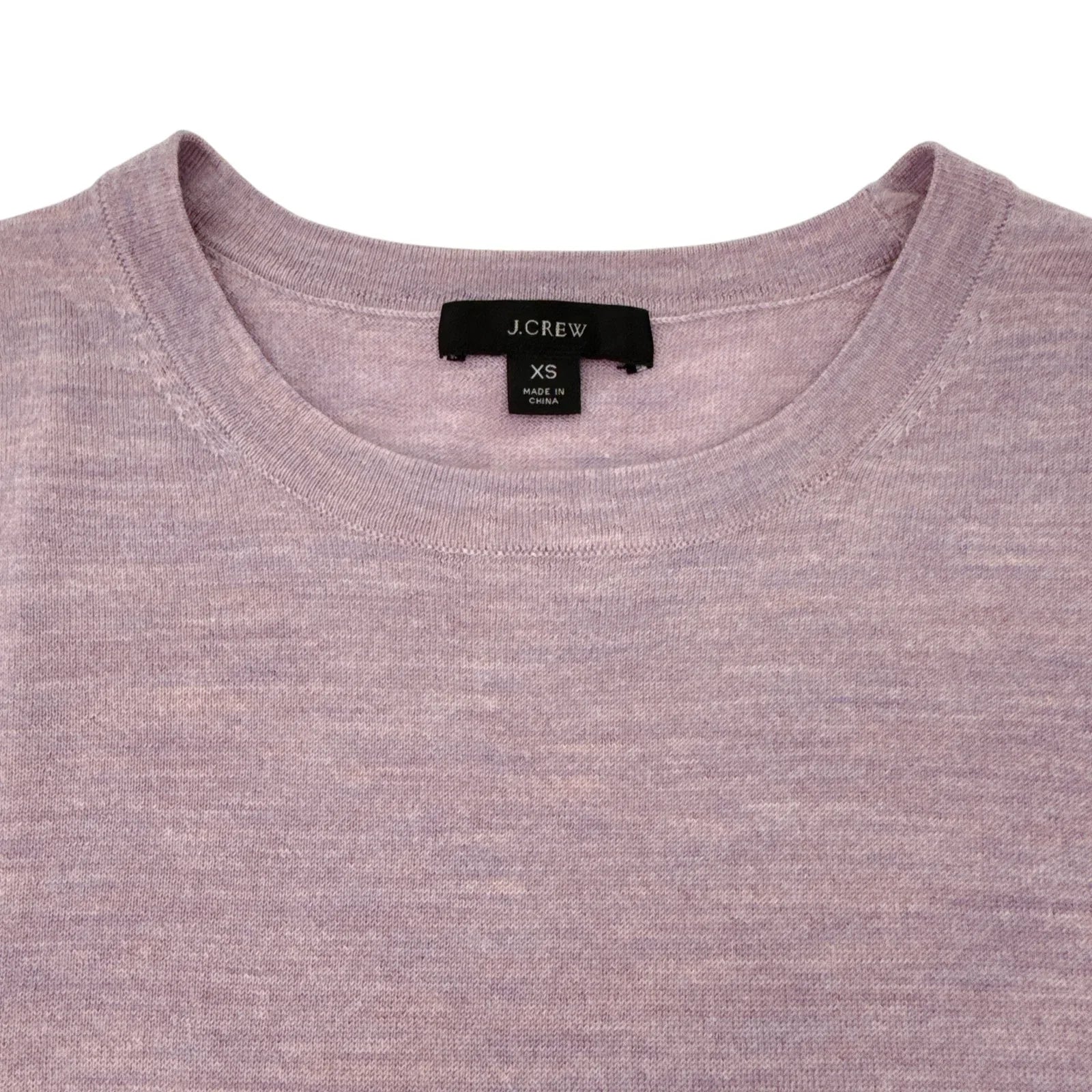 J.CREW Margot Crewneck Sweater in Faded Lavender Multi Heather XS - flyKAMP