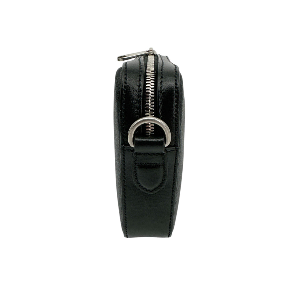 GUCCI GG Supreme Monogram Interlocking G Wrist & Shoulder Bag in Black Gucci