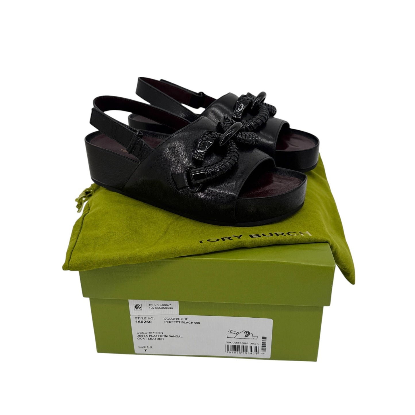 TORY BURCH Jessica Platform Sandal in Perfect Black 7