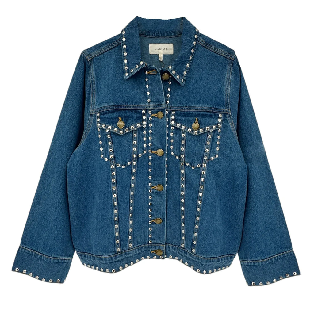 THE GREAT. The Studded Denim Jacket. 1|S - flyKAMP