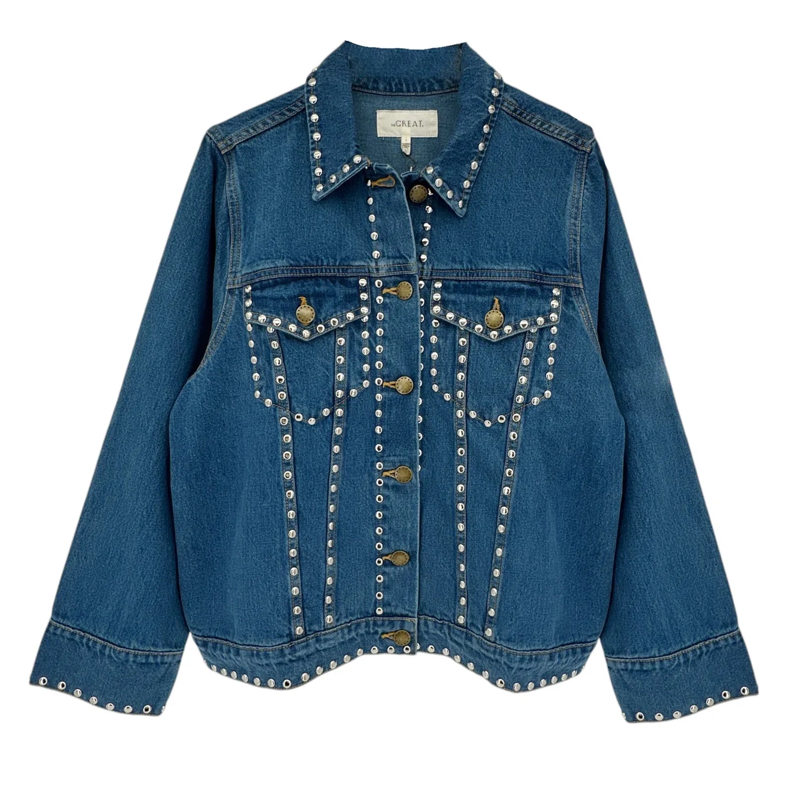 THE GREAT. The Studded Denim Jacket. 1|S - flyKAMP