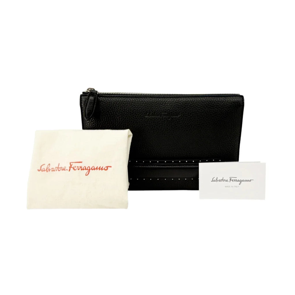 SALVATORE FERRAGAMO Firenze Stud Series Clutch - flyKAMP