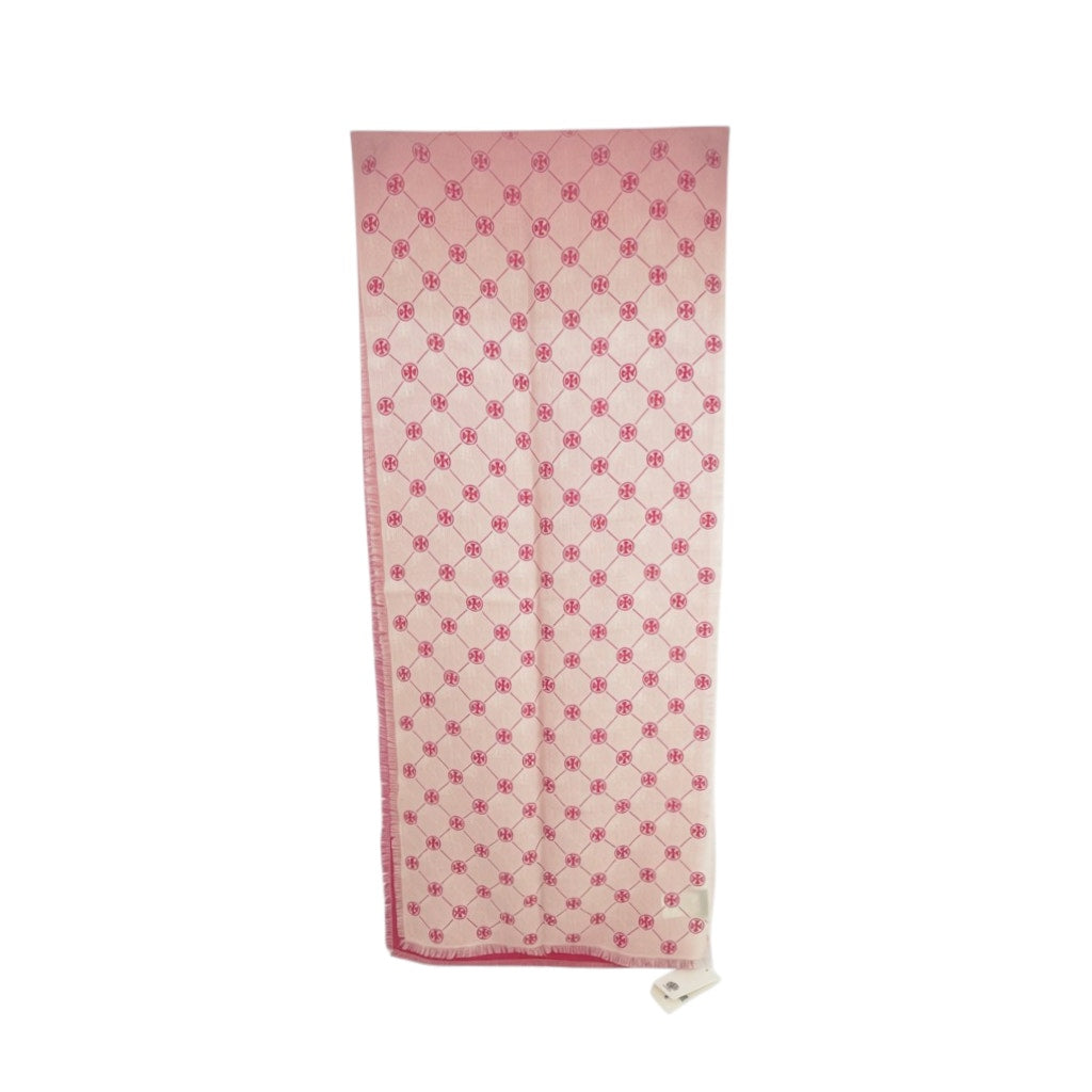 TORY BURCH T Monogram Oblong Scarf in Pink Tory Burch
