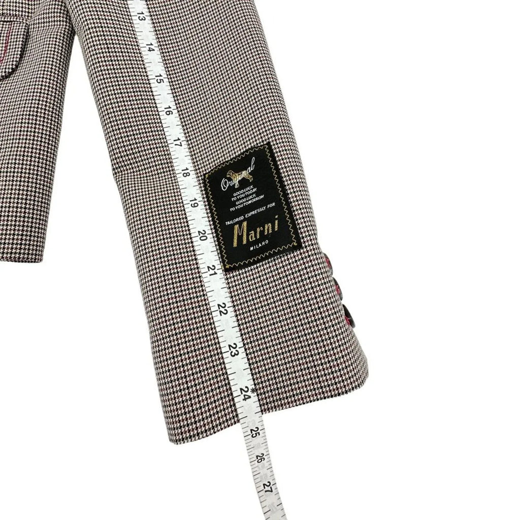 MARNI Houndstooth Double Breasted Blazer IT40|S - flyKAMP