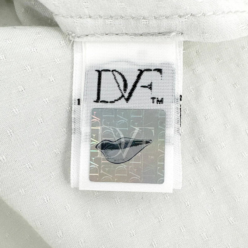 DIANE von FURSTENBERG DVF Emilia Crushed Metallic Tank in Silver S - flyKAMP