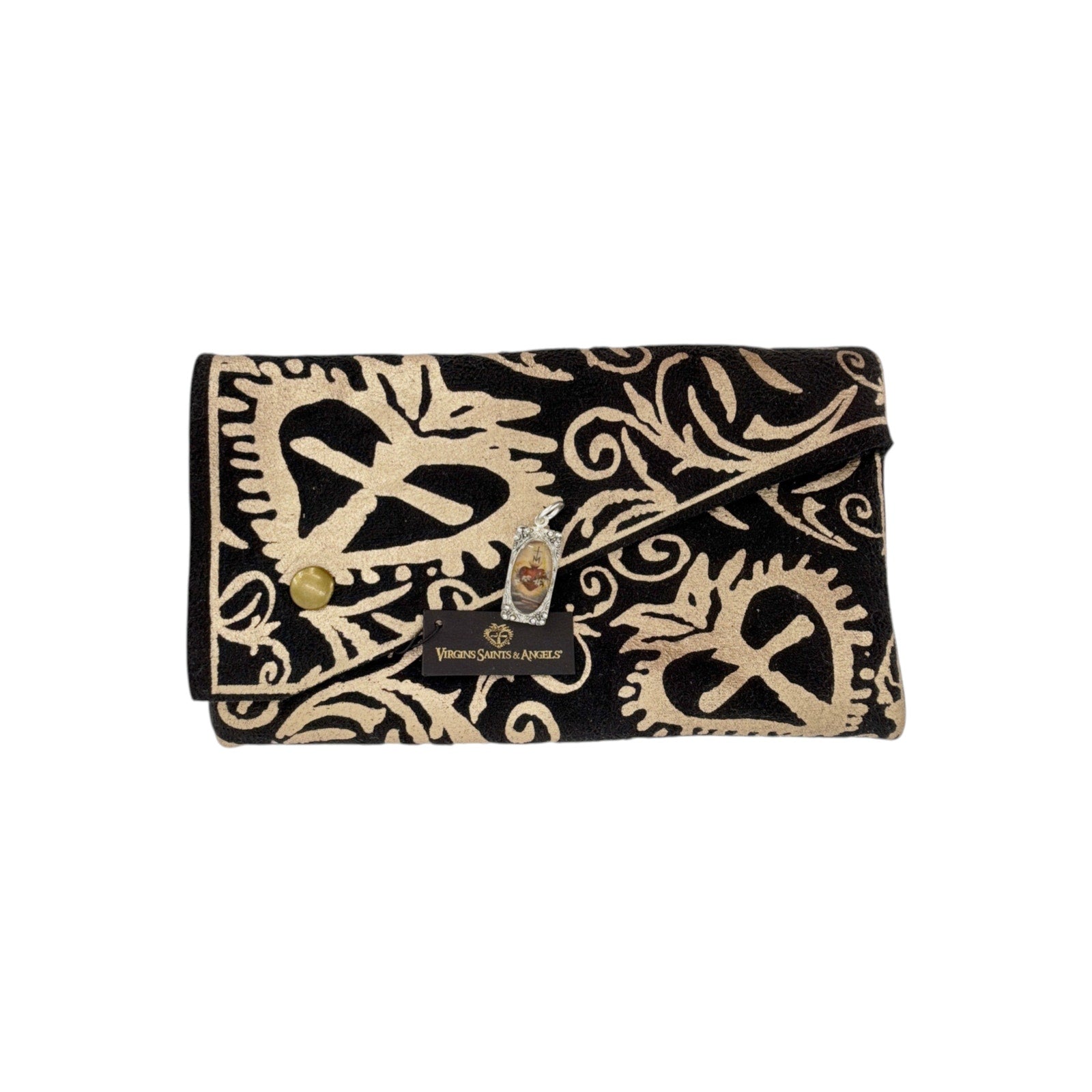 VIRGINS SAINTS & ANGELS VSA Retablo Rectangular Framed Charm in Silver Virgins Saints & Angels