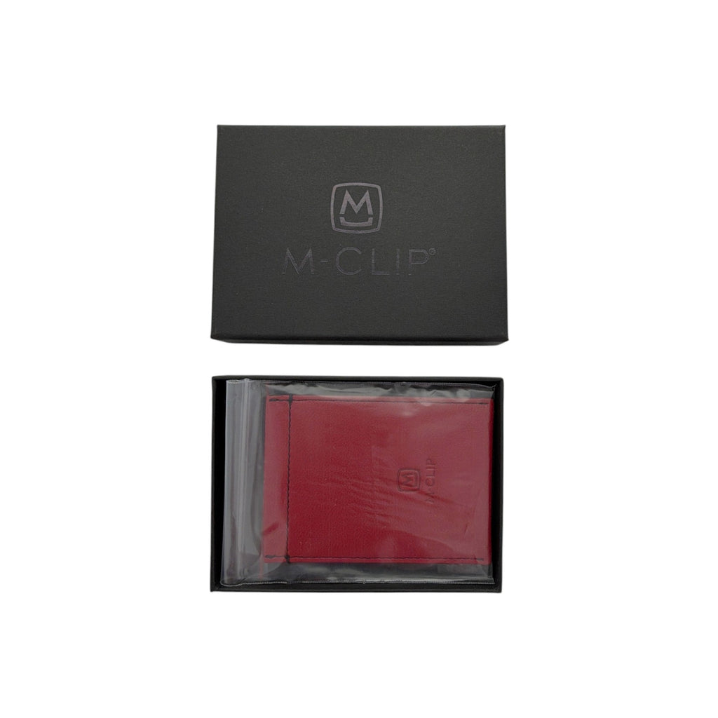M-CLIP Leather RFID Case Vertical in Red M-Clip