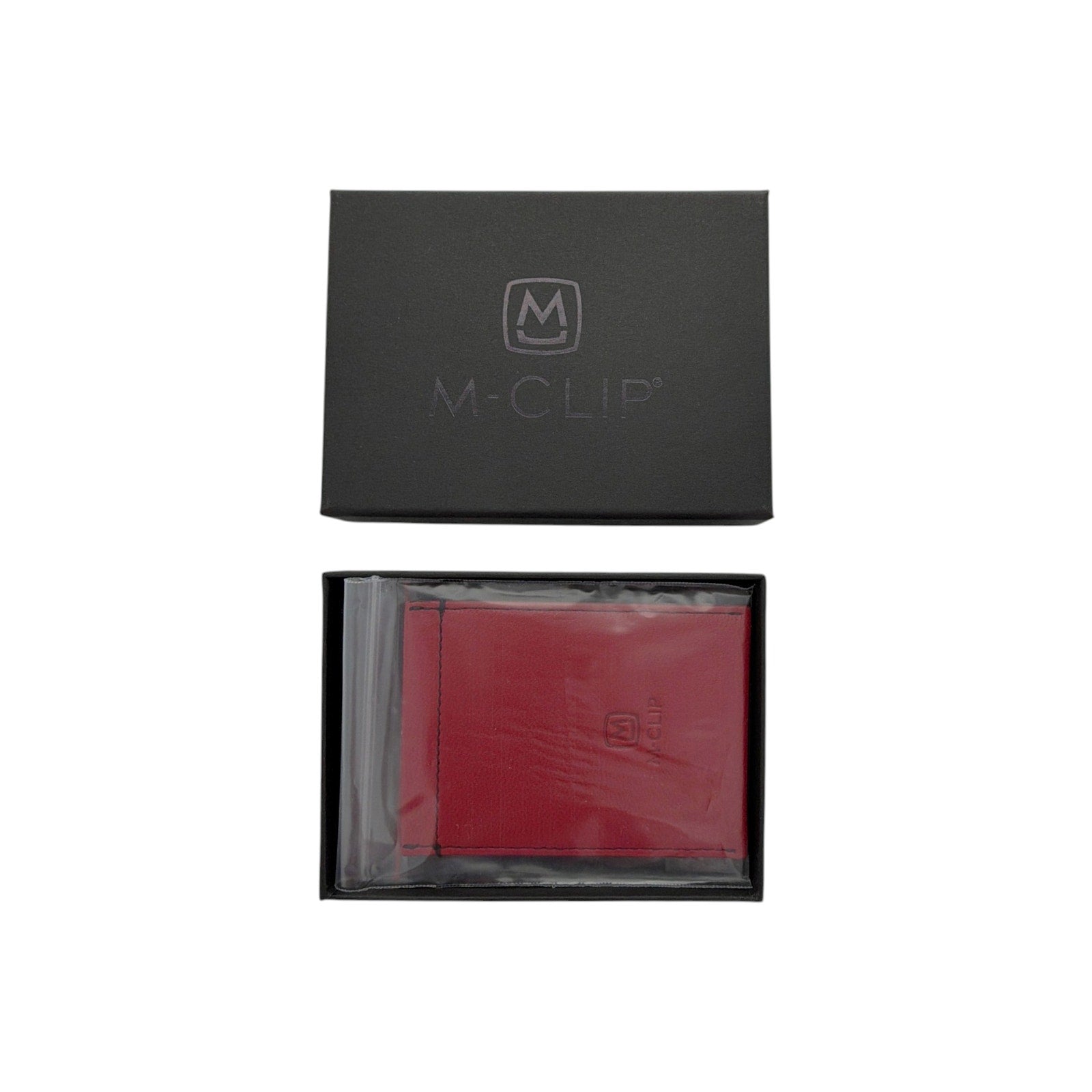 M-CLIP Leather RFID Case Vertical in Red M-Clip