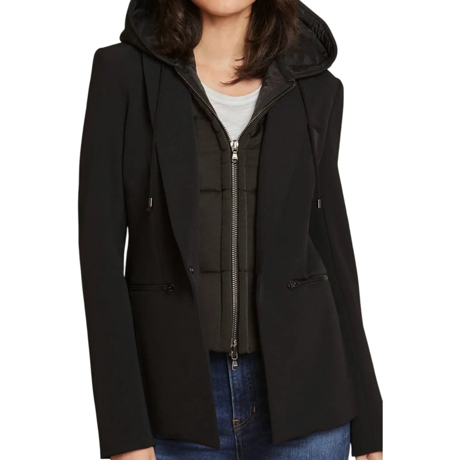 VERONICA BEARD Hoodie Dickey Black Puffer - flyKAMP