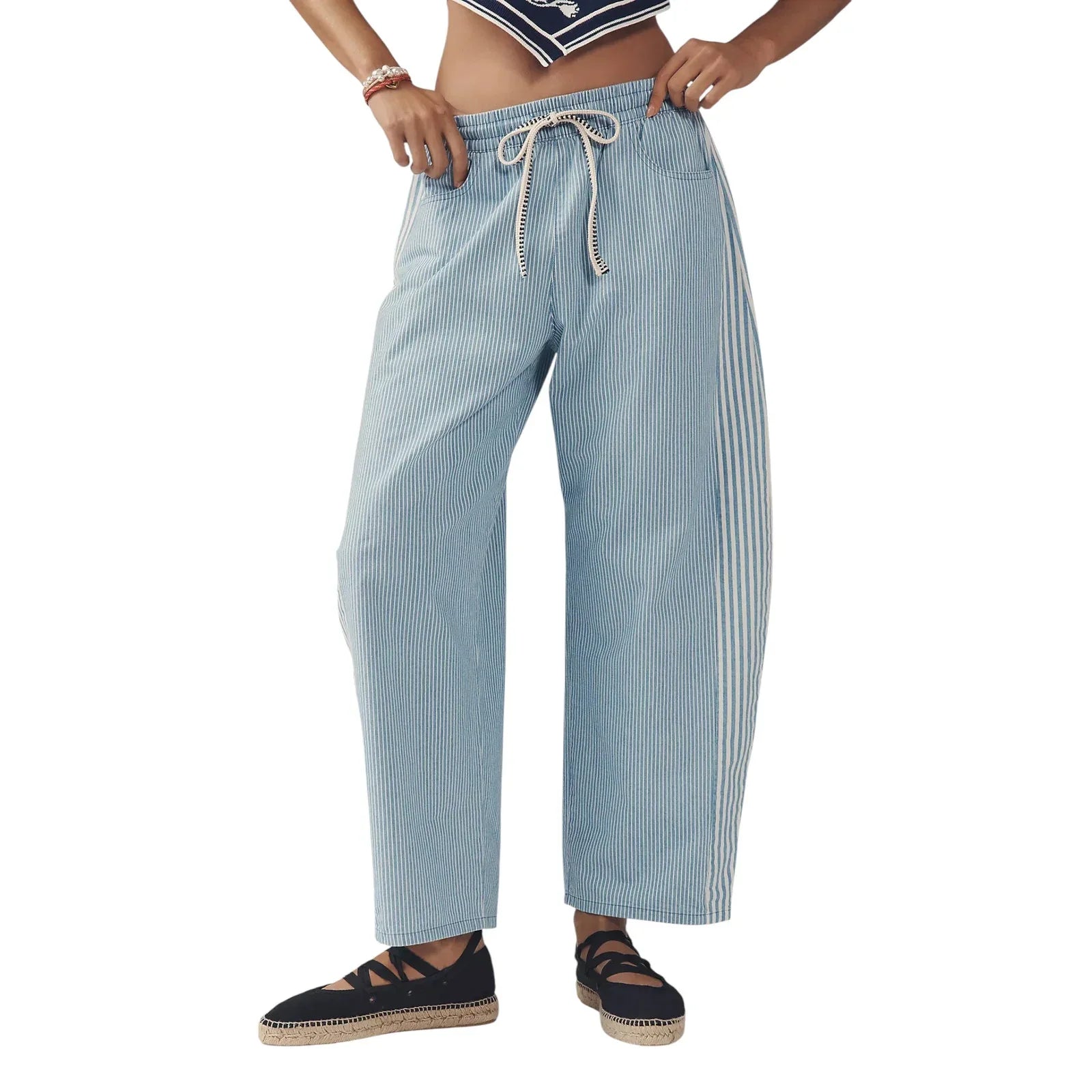 ASKK NY Cancun Pant in Blue Stripe XS - flyKAMP