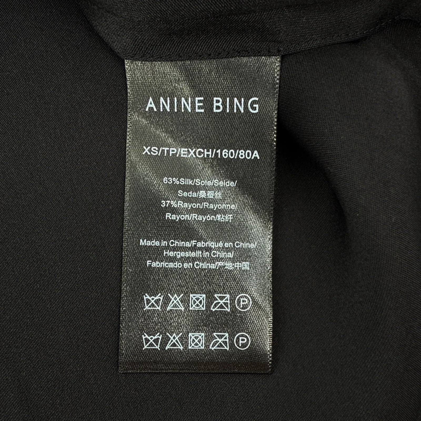 ANINE BING Geneva Top in Black in XS - flyKAMP