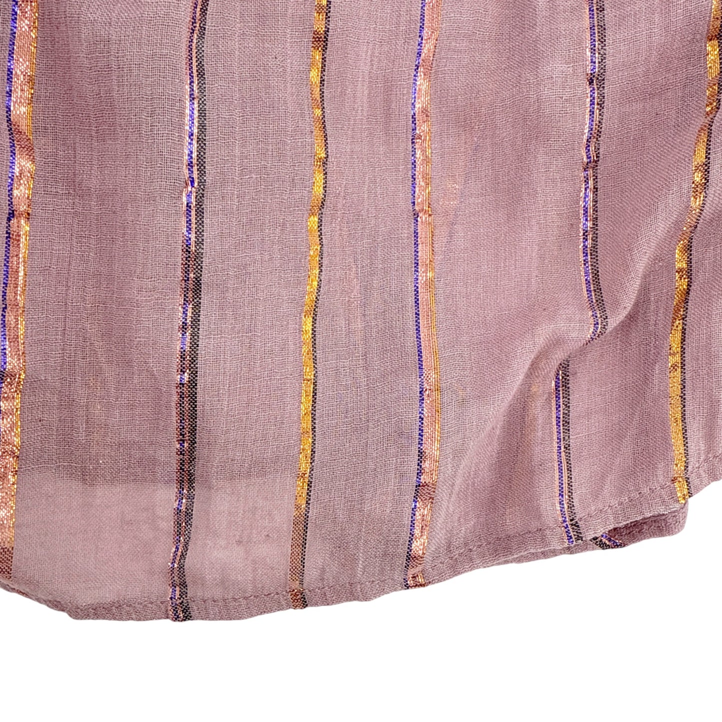 FARM RIO Pleated Yoke Blouse Light Pink S