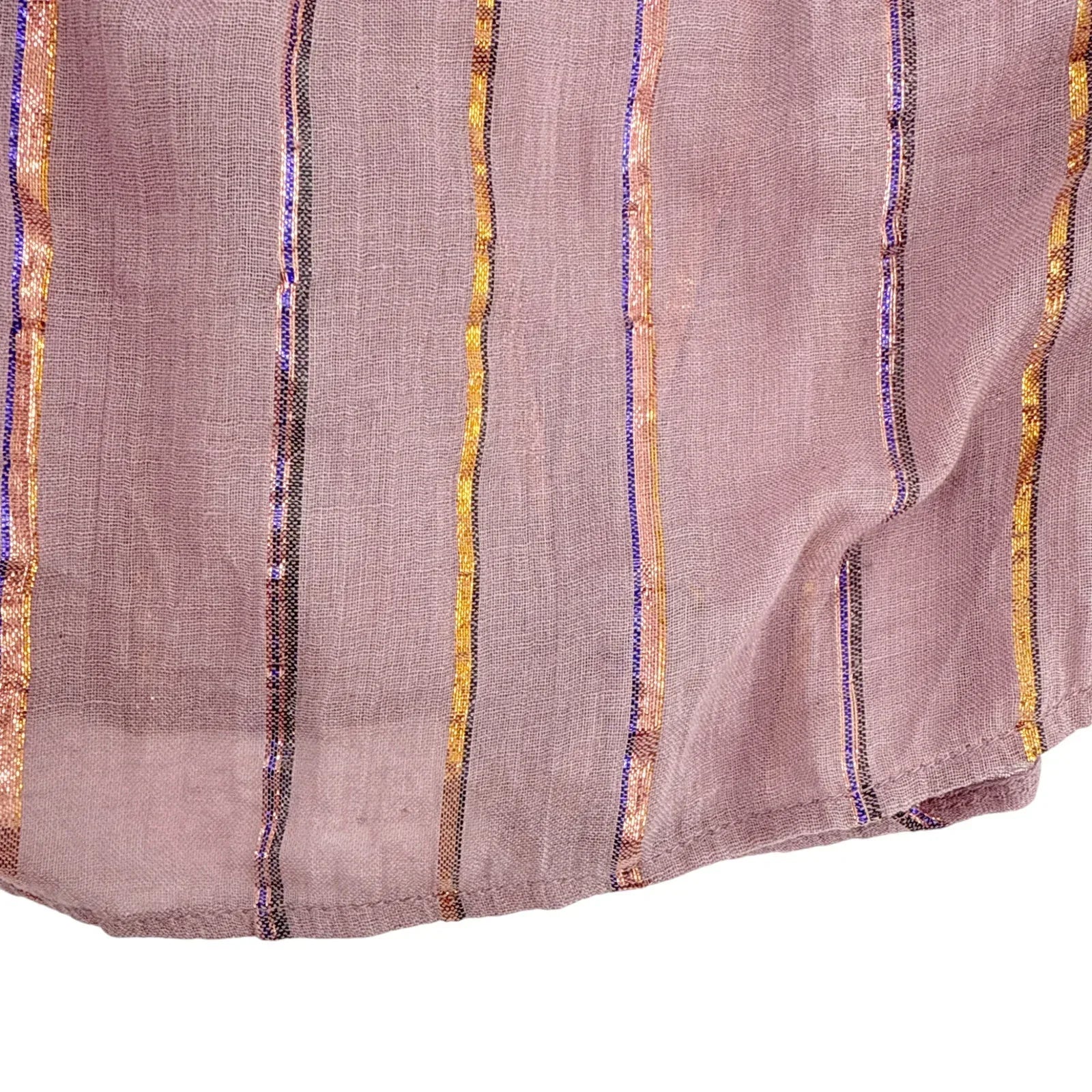 FARM RIO Pleated Yoke Blouse Light Pink S - flyKAMP