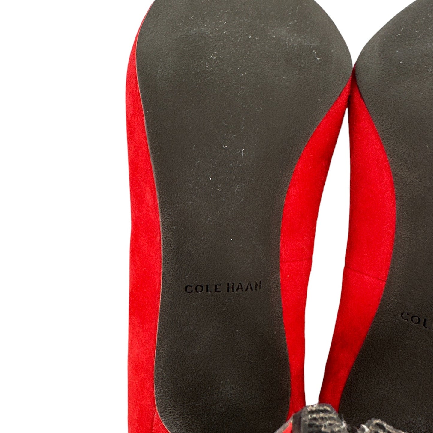 COLE HAAN Grand.OS Suede Pump in Red 6.5