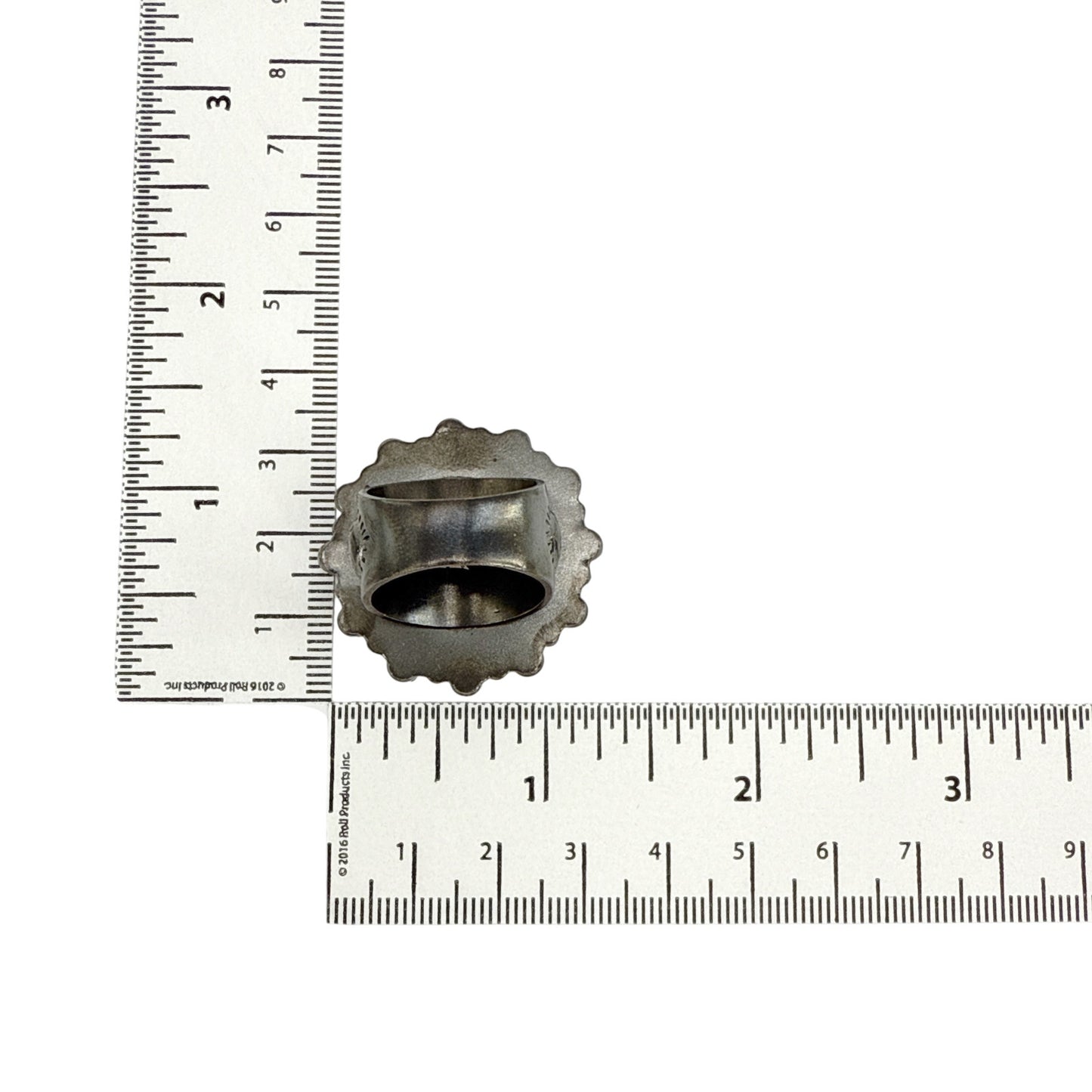 VIRGINS SAINTS & ANGELS VSA Vintage San Benito Ring Sterling Silver Gunmetal 6