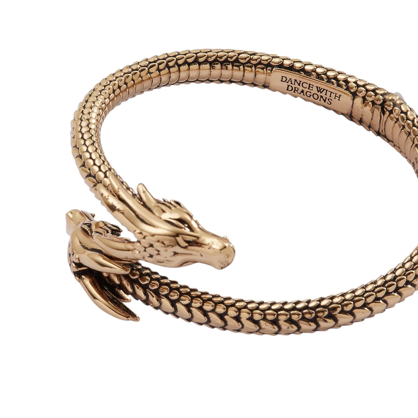 ALEX+ANI House of the Dragon™ Cuff Bracelet in Antiqued Gold