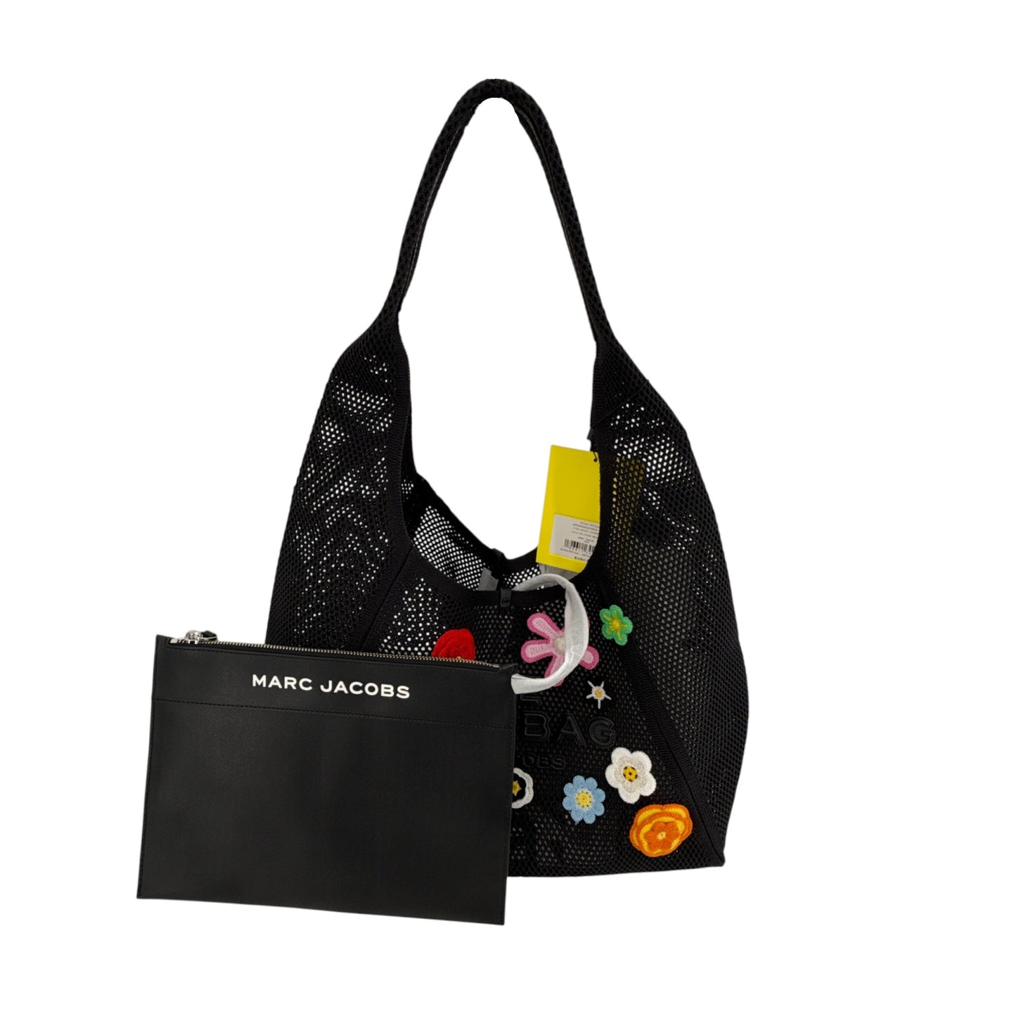 MARC JACOBS The Daisy Crochet Sack Bag in Black