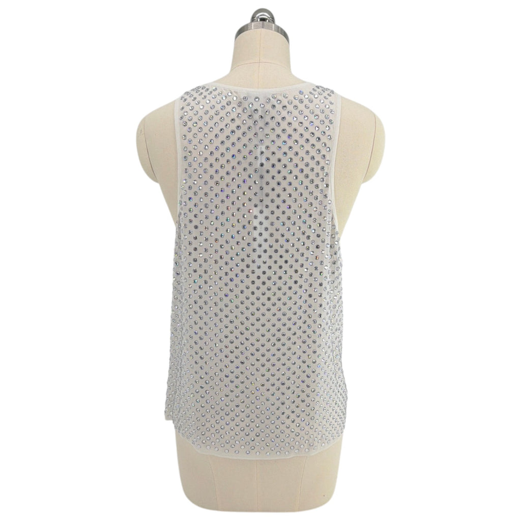 MARC JACOBS Rhinestone Embellished Tank Top S Marc Jacobs