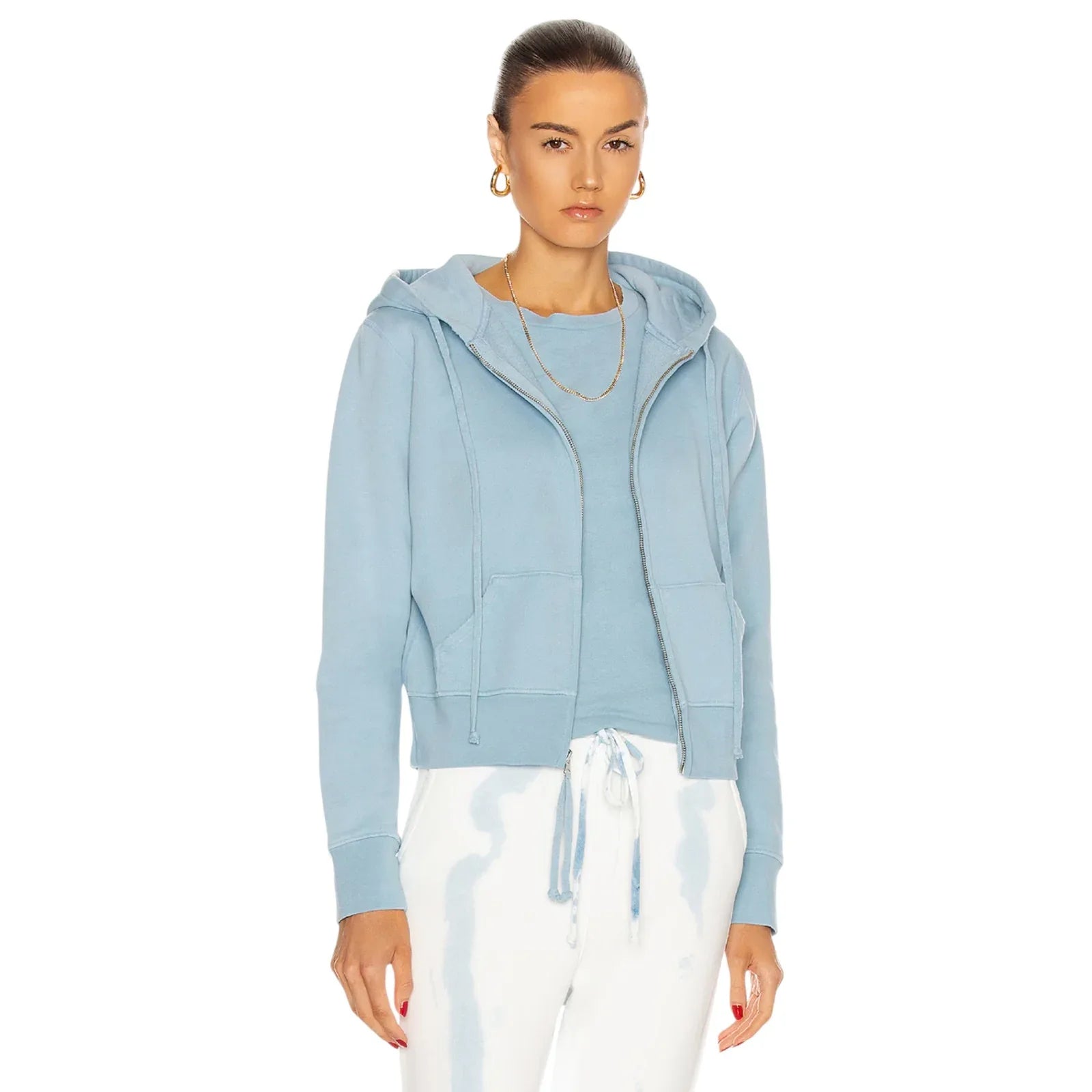 NILI LOTAN Callie Zip-Up in Light Blue || XS - flyKAMP