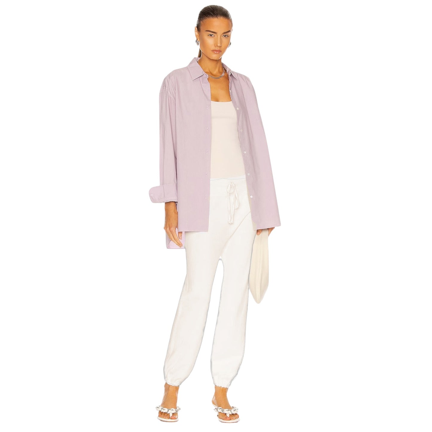 NILI LOTAN LA Sweatpant in Ecru XS