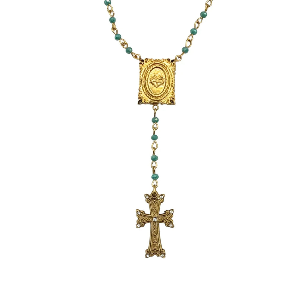 VIRGINS SAINTS & ANGELS VSA Retablo Guadalupe Rosary Necklace - flyKAMP