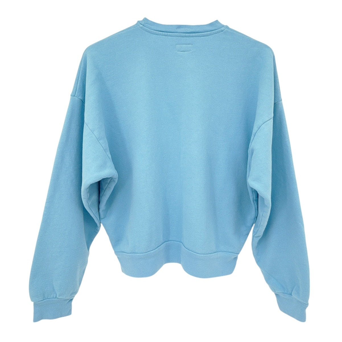 MOTHER The Drop Square Logo Cotton Sweatshirt in Mother High Density XS