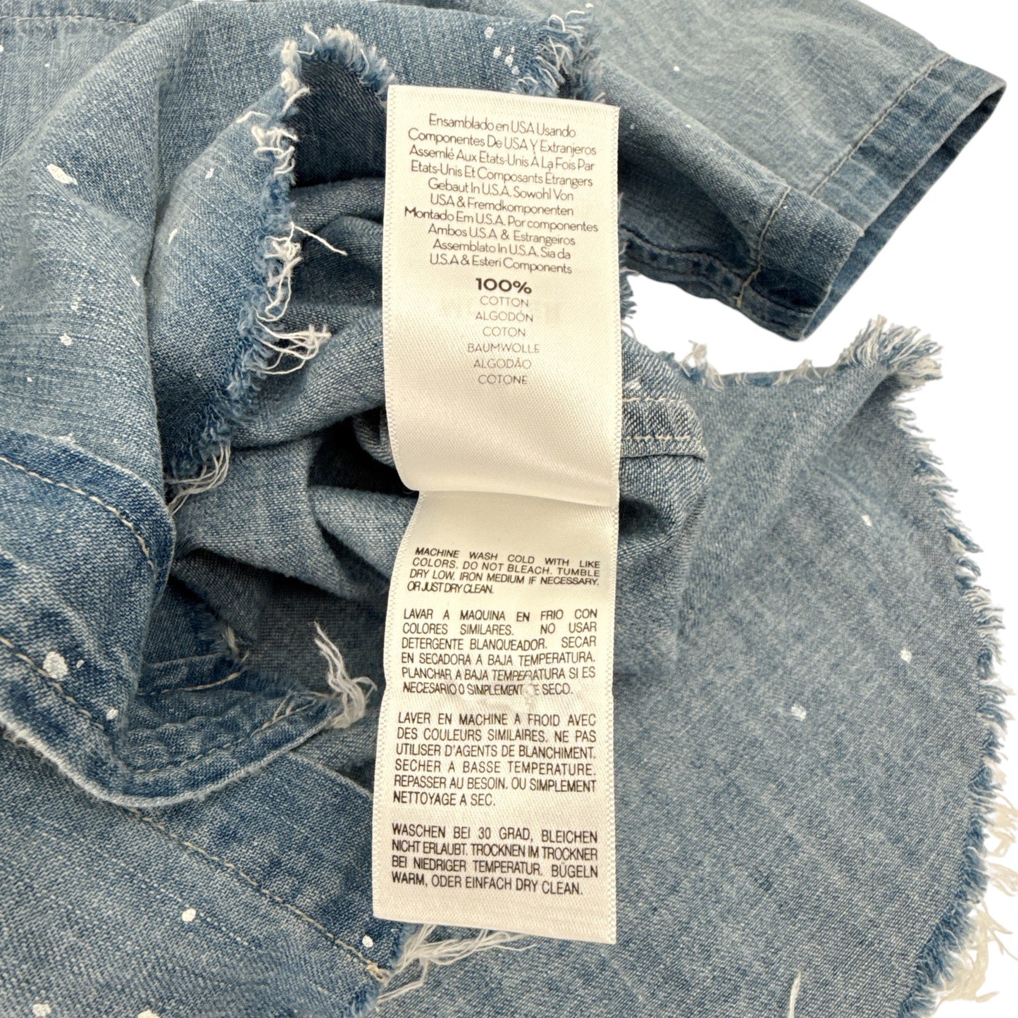 MOTHER Short Sleeve Frenchie Frayed Hem in Fixed S