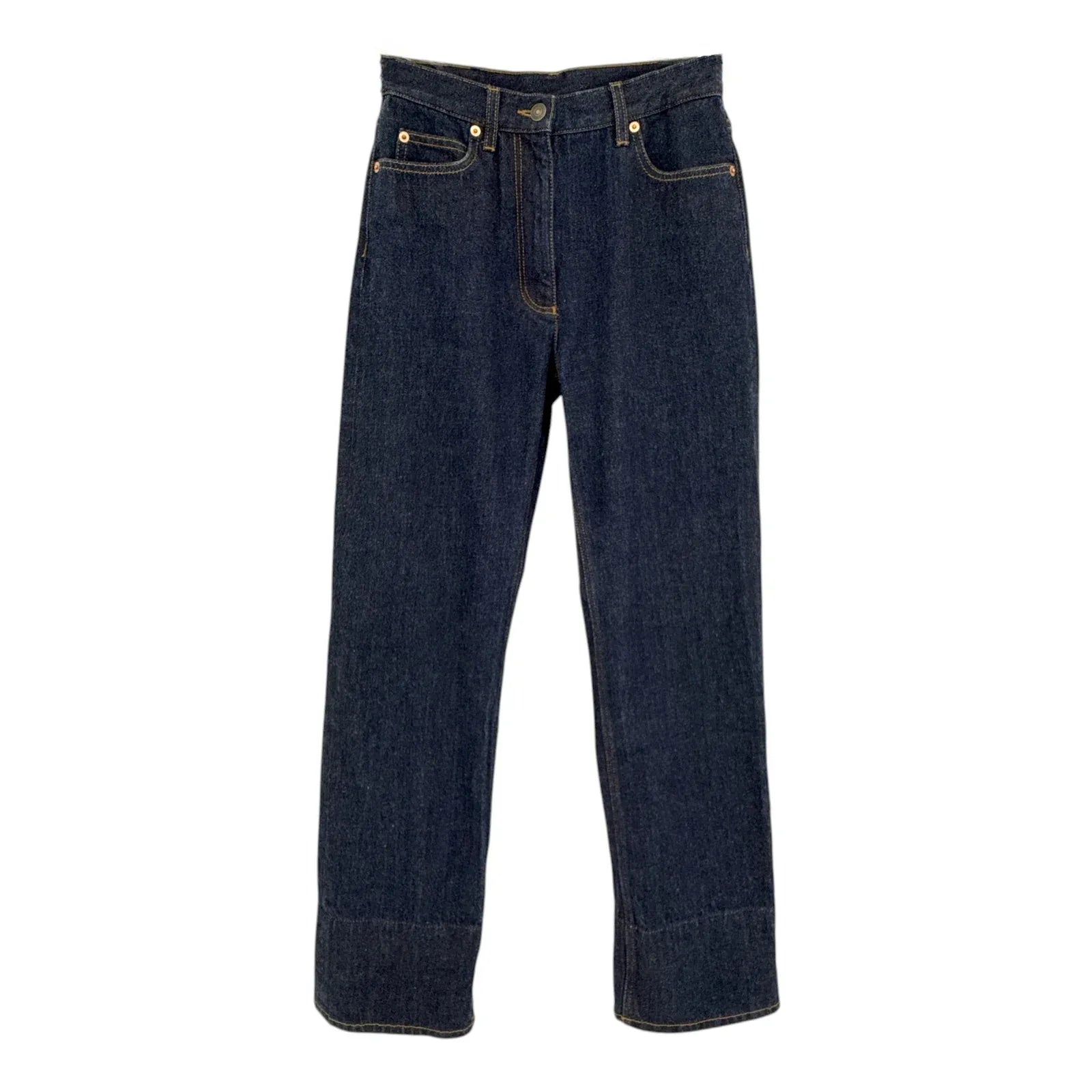 GUCCI Denim Pants with GG Supreme Canvas Cuff 24 - flyKAMP