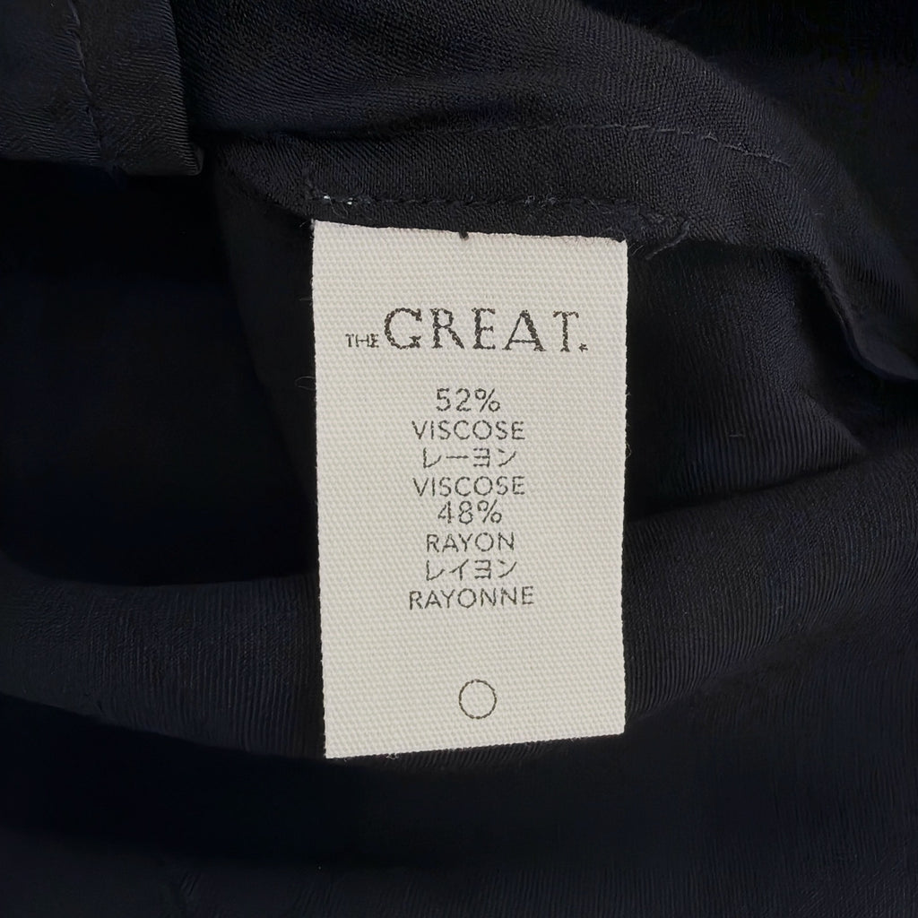 THE GREAT. The Heirloom Rose Western Shirt in Black 1|S The Great.