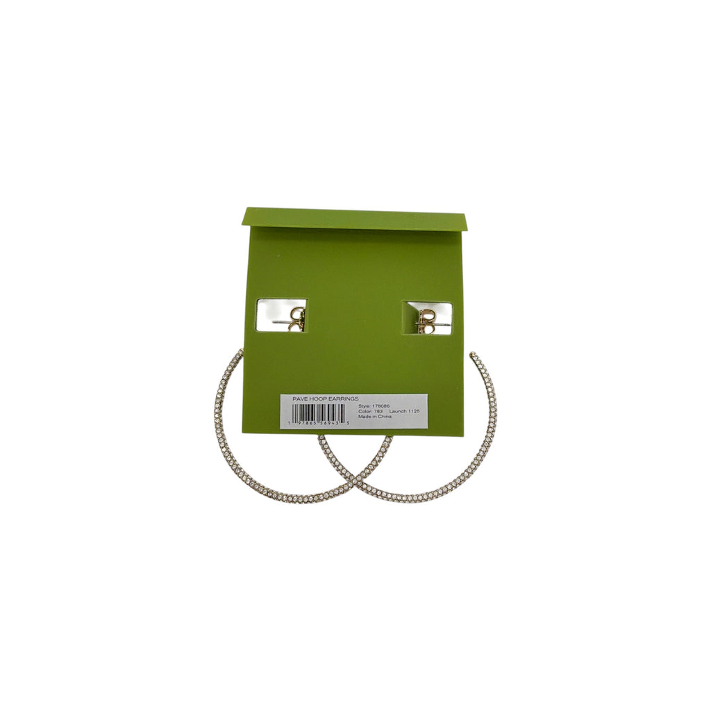 TORY BURCH Pavé Hoop Earrings Tory Burch
