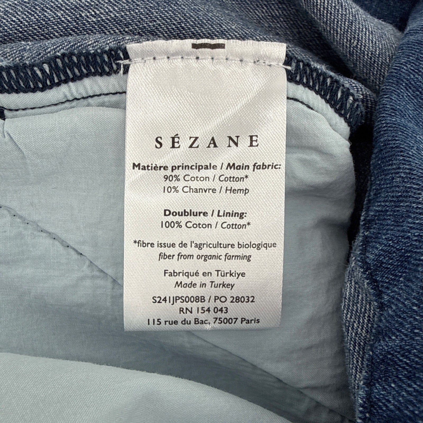 SEZANE Kaou Jumpsuit in Blue FR38|M Sézane