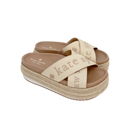 KATE SPADE New York Piper Flatform Espadrilles in Light Fawn 6.5