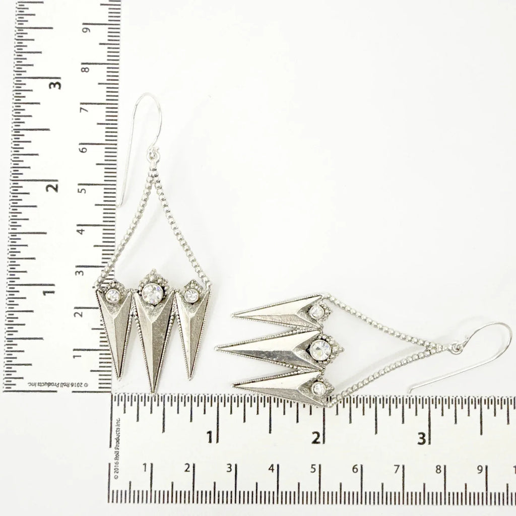 VIRGINS SAINTS & ANGELS VSA Electra Rays Hook Earrings in Silver - flyKAMP