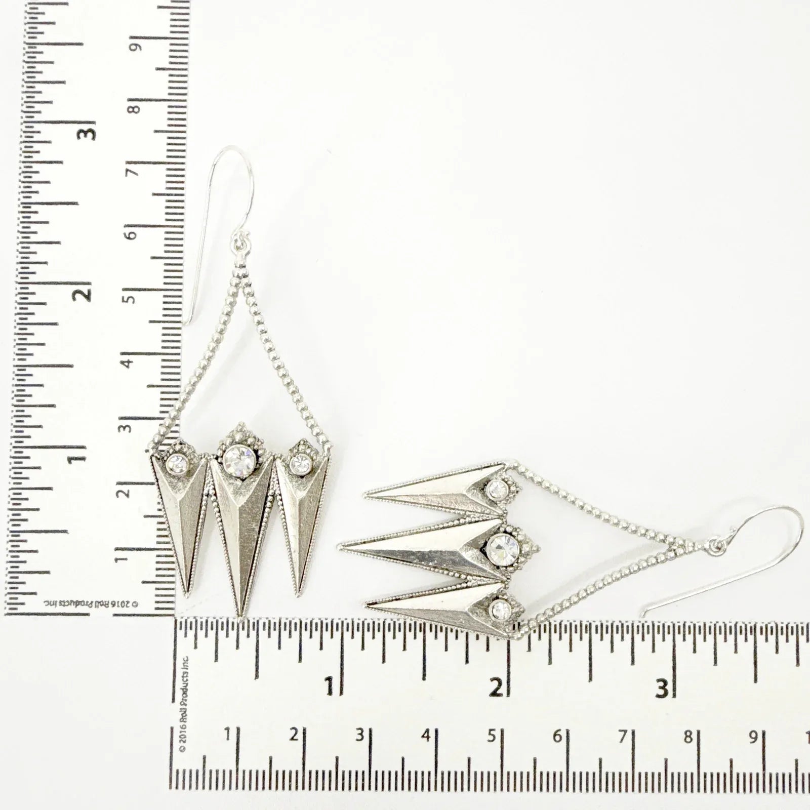 VIRGINS SAINTS & ANGELS VSA Electra Rays Hook Earrings in Silver - flyKAMP