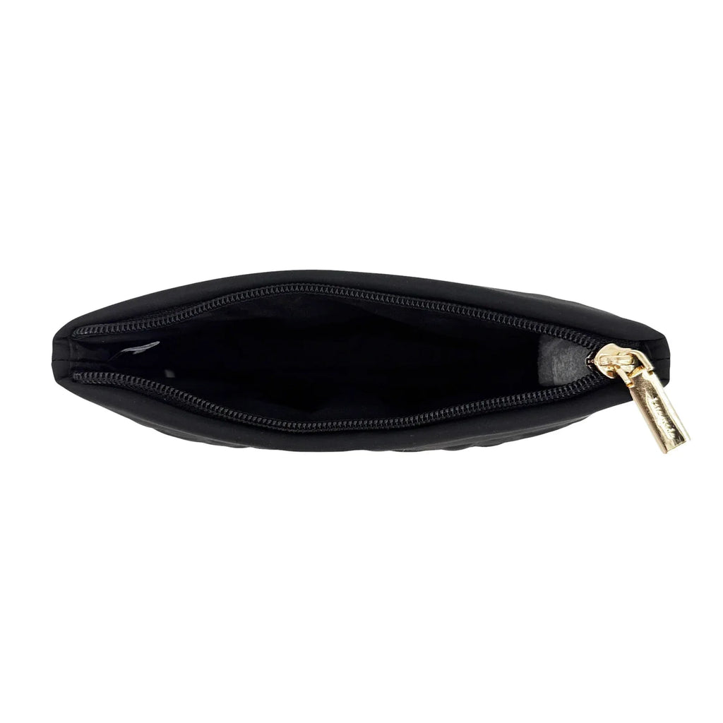 KATE SPADE New York Spade Flower Quilted Cosmetic Pouch in Black - flyKAMP
