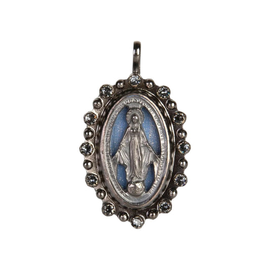 VIRGINS SAINTS & ANGELS VSA Milagrosa Medallion in Gunmetal