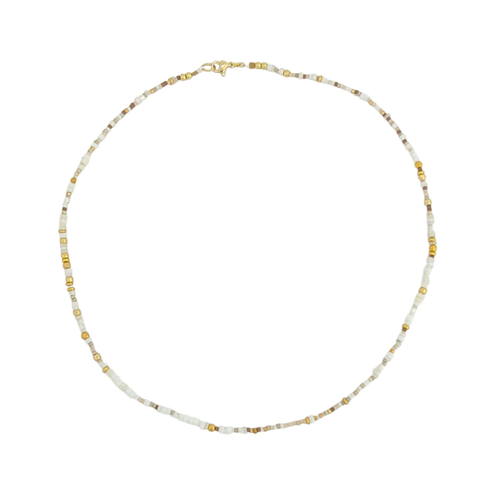 THE SILVER WREN Unity Beaded Necklace in White