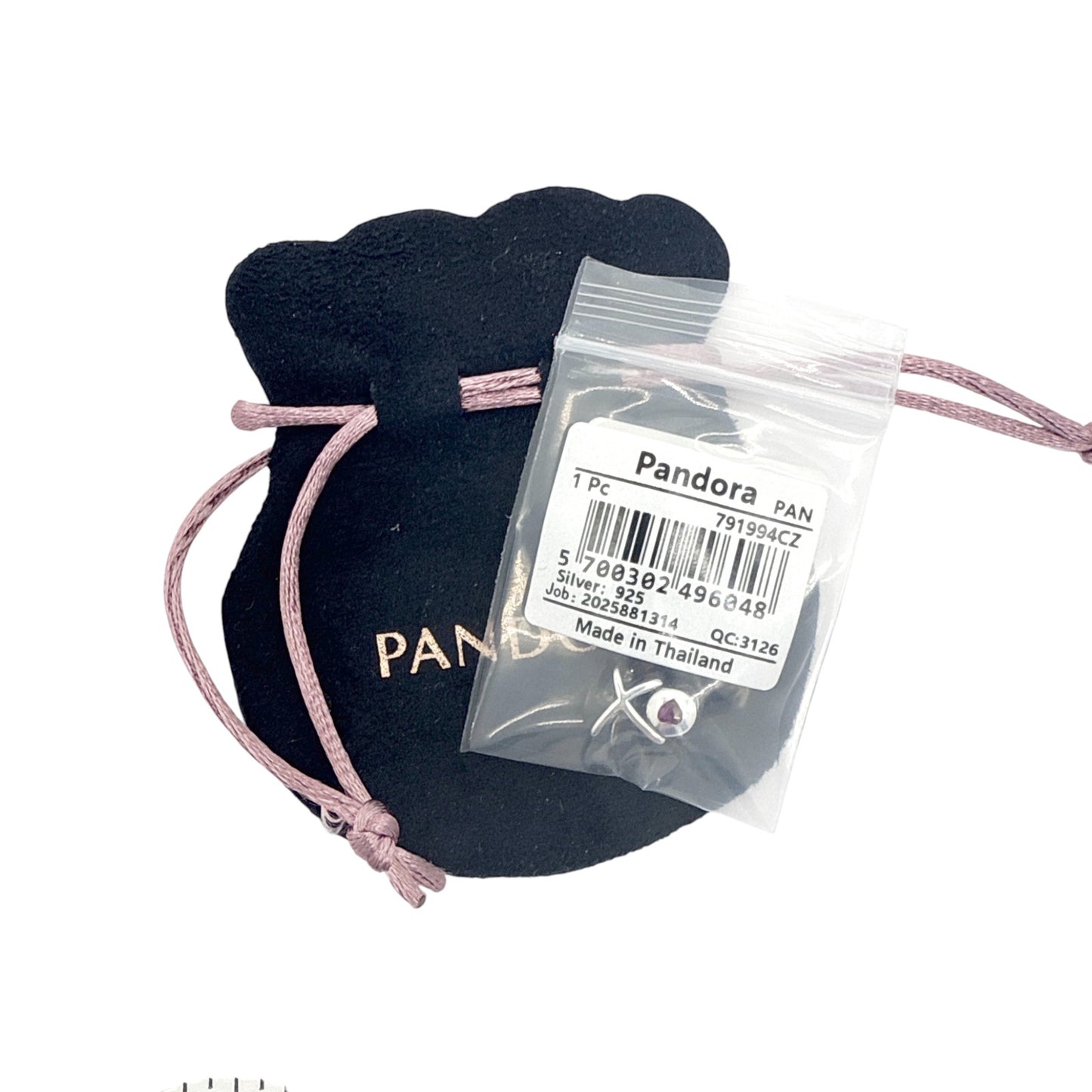 PANDORA XO Script Charm