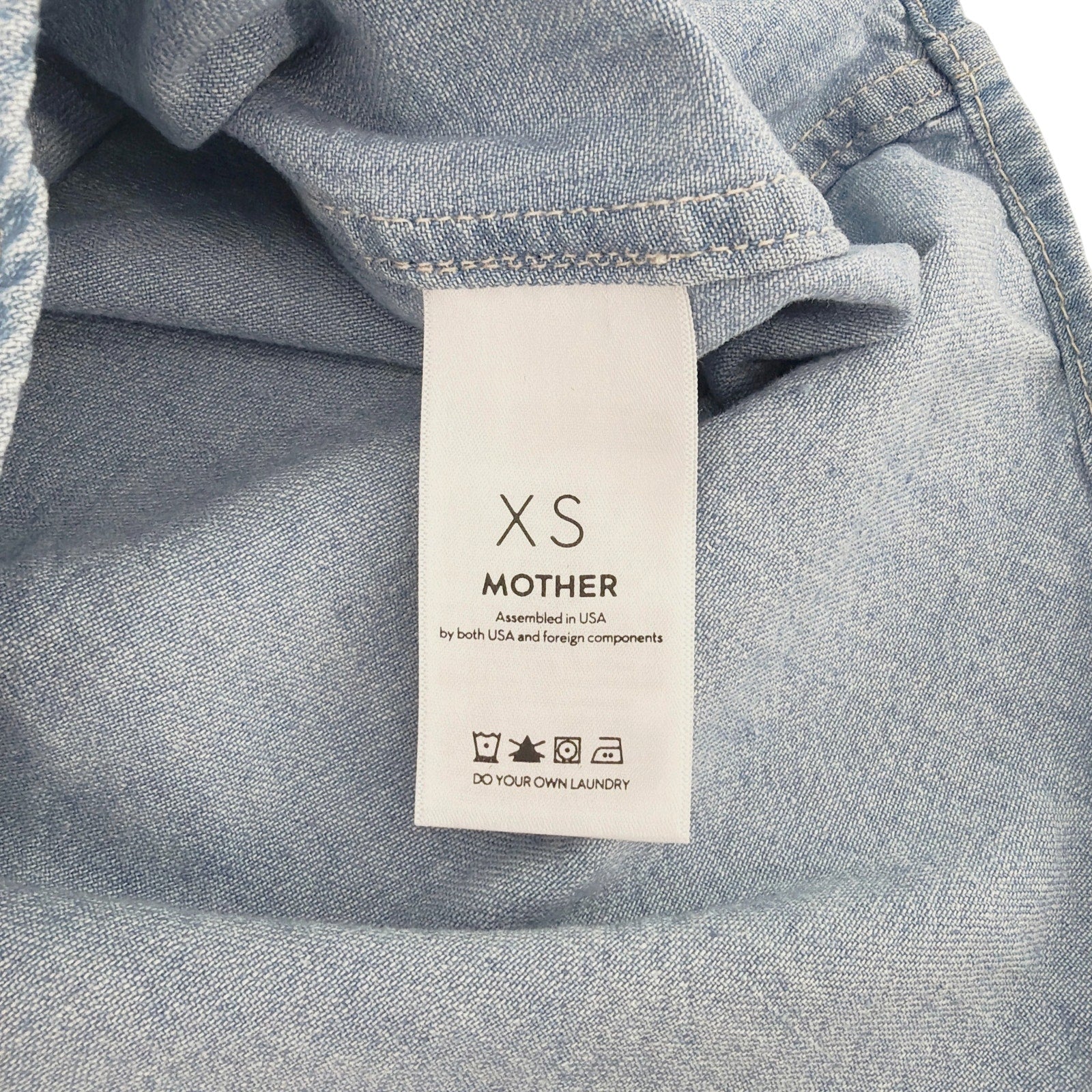 MOTHER All My Exes Denim Shirt in Let's Be Pacific XS Mother