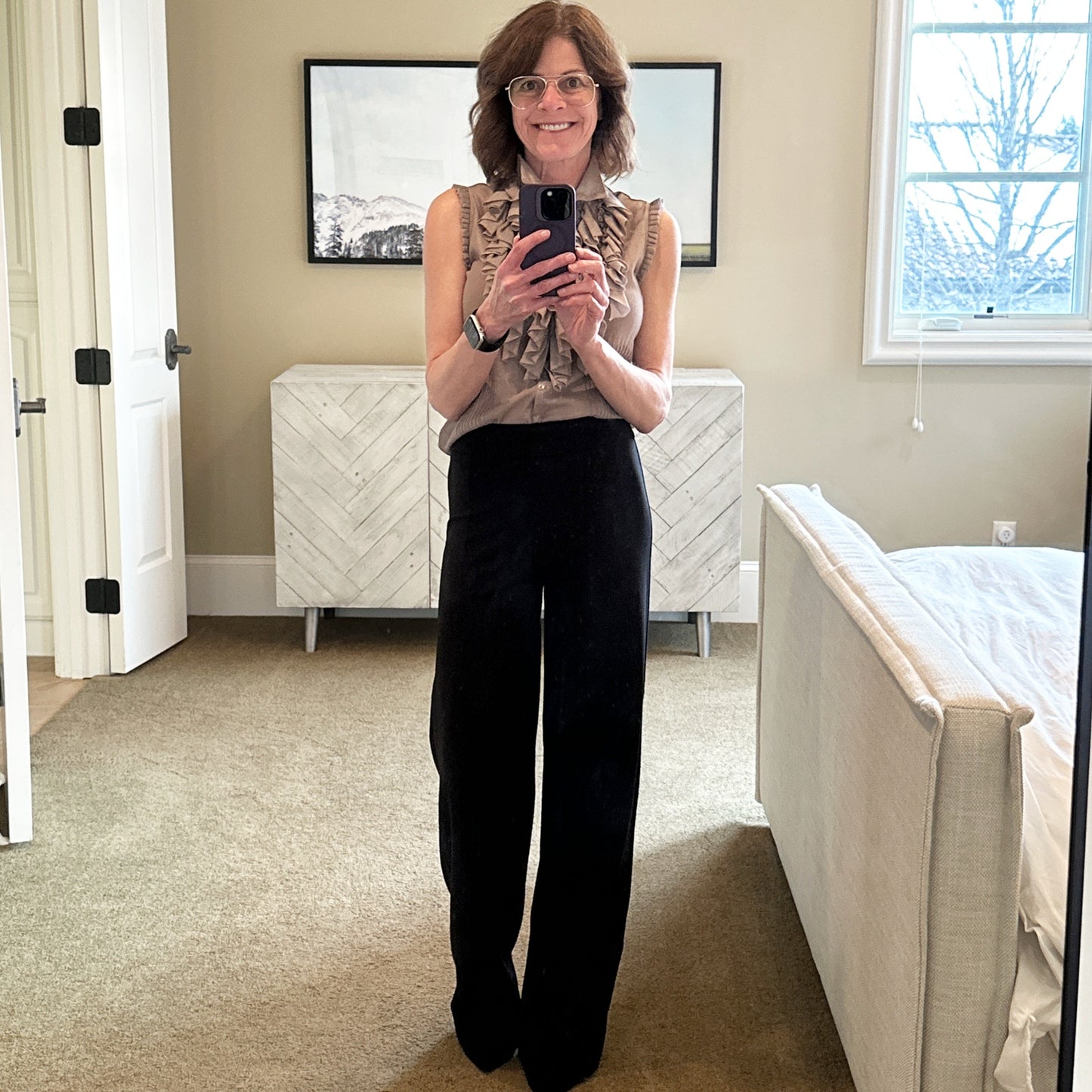 RALPH LAUREN BLACK LABEL Ruffle Blouse M