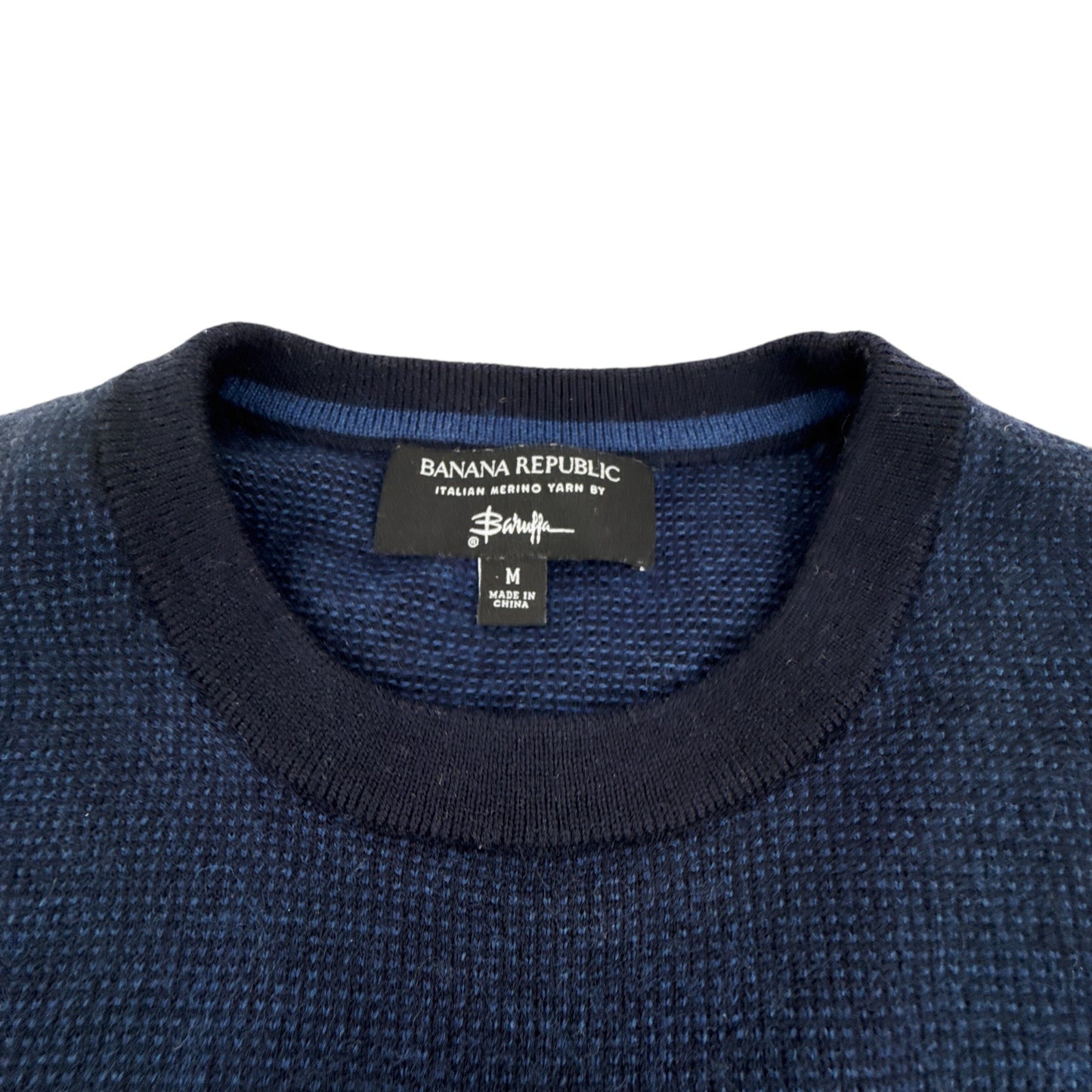 BANANA REPUBLIC Yarn by Baruffa Birdseye Preppy Sweater M