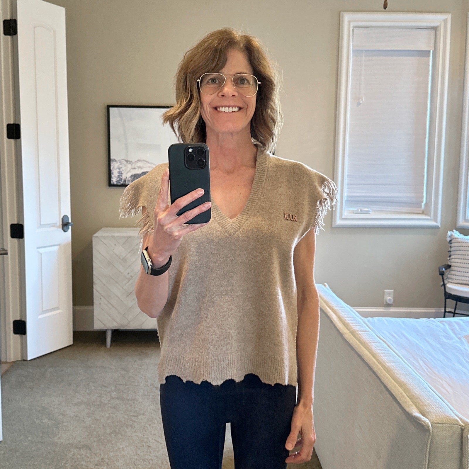 ZADIG and VOLTAIRE Sweater Vest in Tan XS Zadig & Voltaire