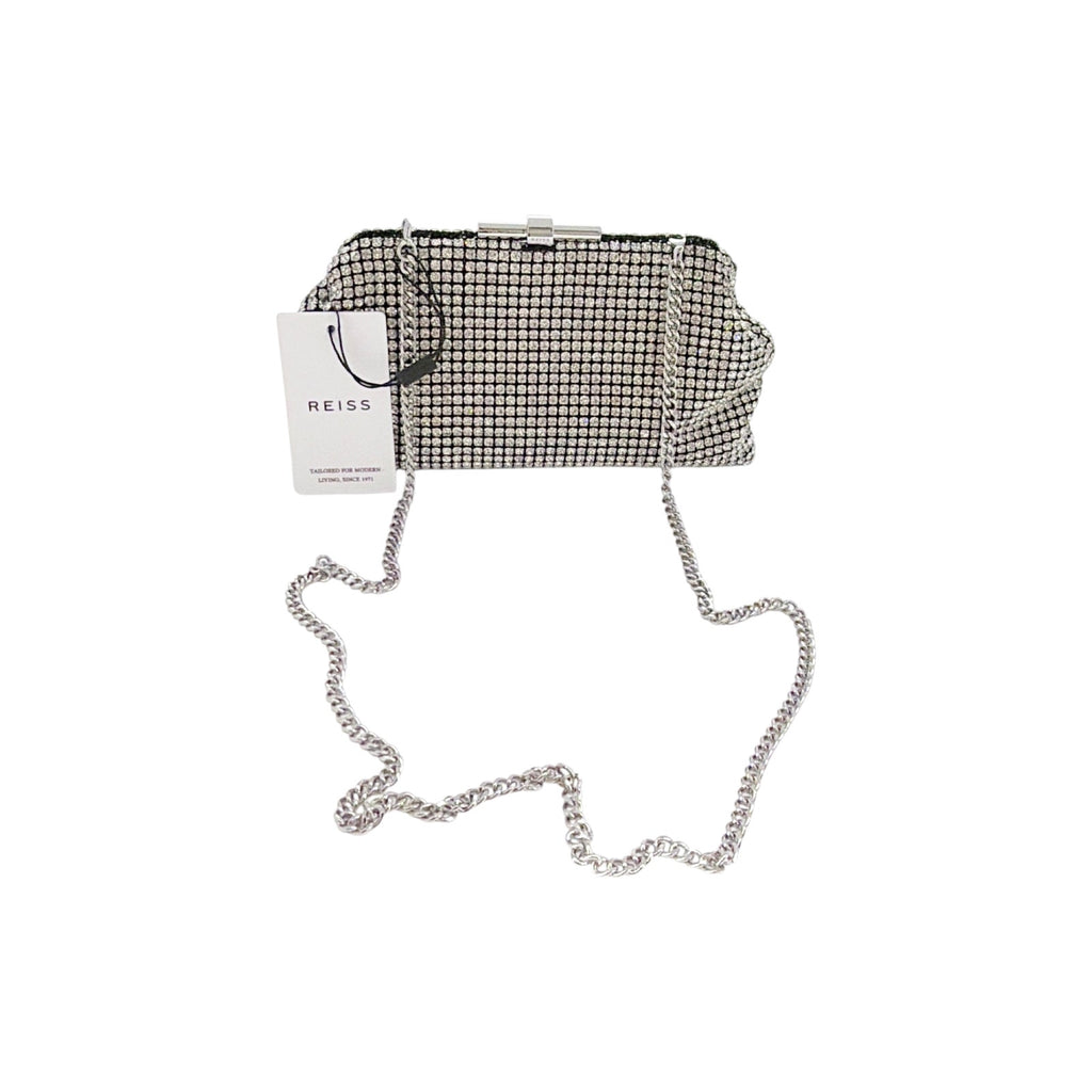 REISS Adaline Crystal Clutch Bag Reiss