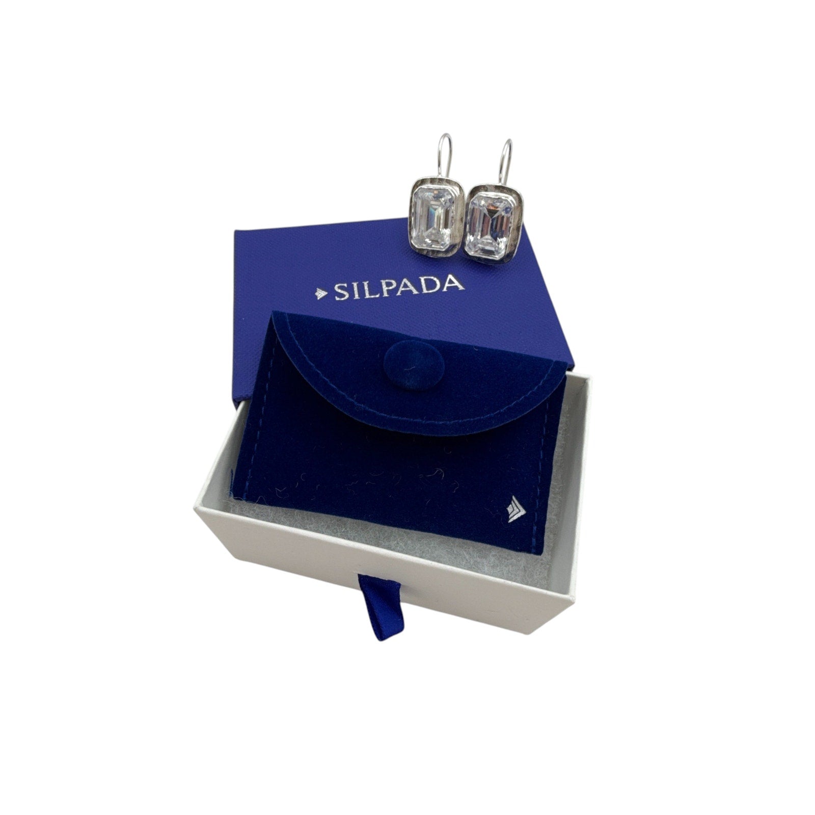 SILPADA Moments to Shine Drop Earrings White Cubic Zirconia