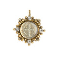 VIRGINS SAINTS & ANGELS VSA Cloister San Benito Medallion in Gold - flyKAMP