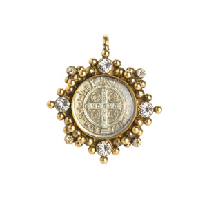 VIRGINS SAINTS & ANGELS VSA Cloister San Benito Medallion in Gold